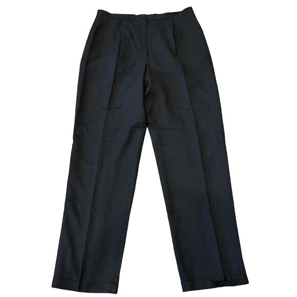 Saks Fifth Avenue Folio Collection Women's Linen Blend Roll Cuff Pants 12 - Picture 1 of 7